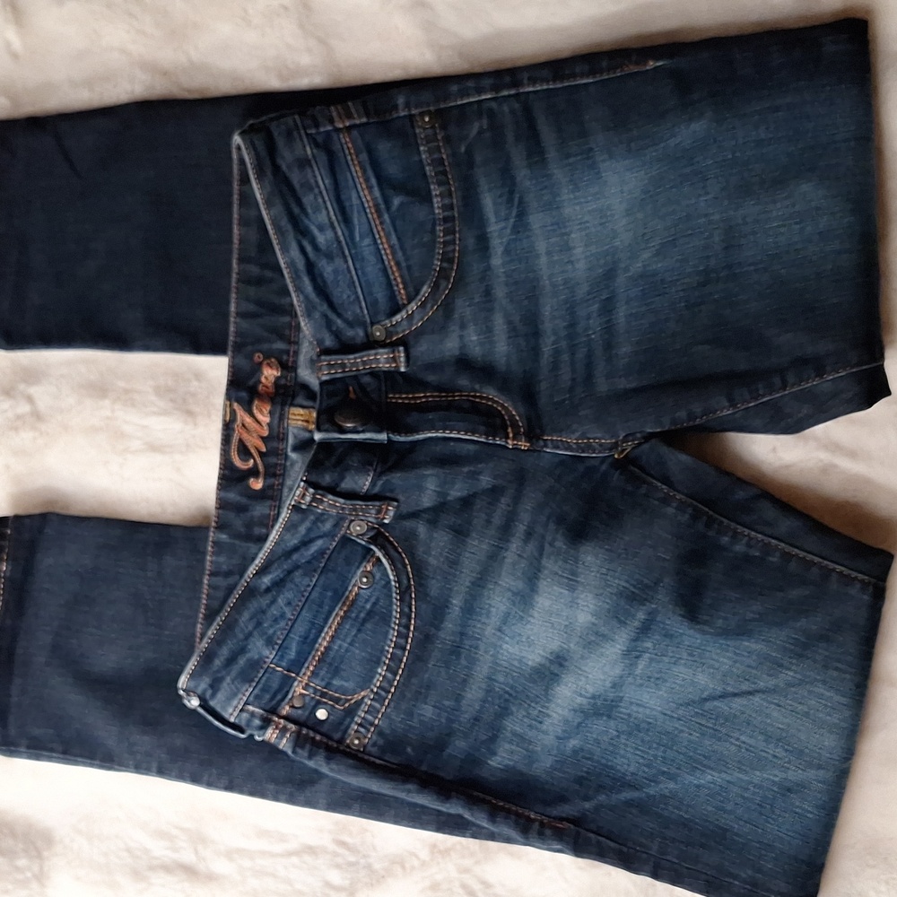 Mavi Blue Skinny Jeans with Stretch and Fading